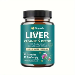 USA local stock Natural Herbal <b>Liver</b> Health Support <b>Supplements</b> Milk Thistle Dandelion <b>Liver</b> Detox Cleanse Capsules - Product Image 1