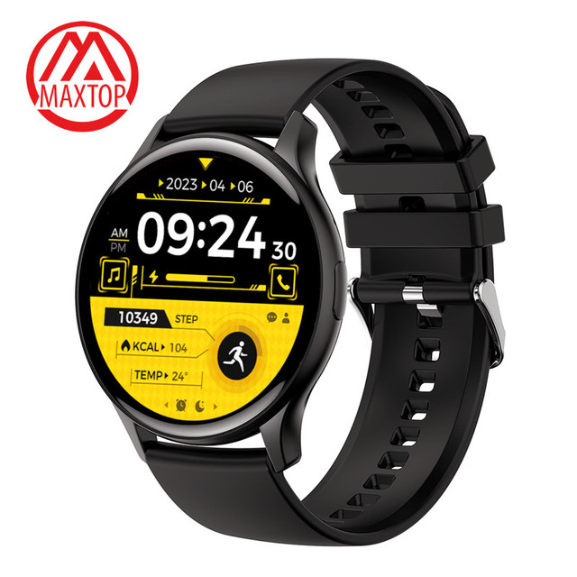 Maxtop 2023 Amoled Screen Smart Watch BT Waterproof Reloj Sport Smart Watch Smartwatch
