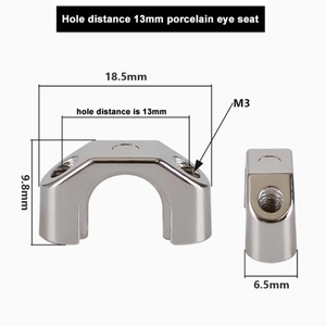 SenGuang 650 Stranding Machine Yarn Guide Zirconia Eyelet <b>White</b> <b>Mirror</b> Polished Ra 0.1 HRA88 Inner Hole 4.5mm Seat Hole Distance - Product Image 4