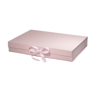 Universal Packaging Box Extra <b>Large</b> Flat Folding Cardboard Photo <b>Frame</b> Album XL Magnetic Gift Box with Ribbon - Product Image 1