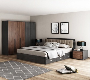 Cama King de diseño chino más nuevo de muebles de dormitorio de 2017 - Product Image 3