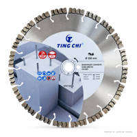 Industrielles Lasergeschweißtes Diamantsägeblatt 14 Zoll Arrow Turbo Segment für Stahlbeton, Granit, Tonblöcke und Hartpflastersteine