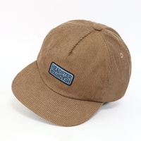 Harga Pabrik Grosir Desain Kustom Topi Katun Pria Musim Dingin Patch Tenun Corduroy Gorras Berkualitas Tinggi 5 Panel Snapback Caps