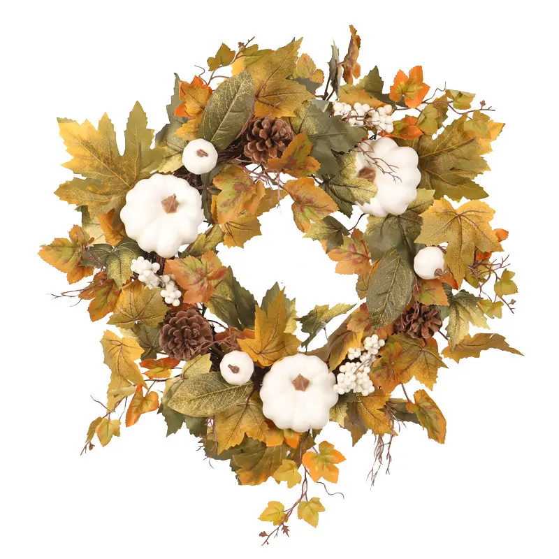 Artificial outono folhas espuma abóbora feriado outono guirlanda decoração