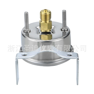 เกจวัดแรงดันแบบหนีบไร้ขอบชนิดแกนหมุนที่ปรับแต่งได้ ทนต่อแรงกระแทก yn60zk ข้อต่อเกลียวทองแดงแบบทนแรงกระแทกชนิดรัศมี - Product Image 4