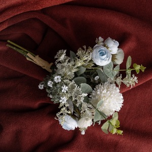 Bouquet de fleurs artificielles Zuiwei, rose blanche, pissenlit, mini décoration pour la maison, décoration de mariage CF01092 - Product Image 3