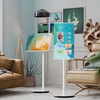 Moniteur TV portable LED blanc 27 pouces anti-reflet Full HD 1080p 60Hz avec fonction tactile pour la maison, TV intelligente HDTV