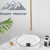 Robinet de salle de bain en laiton Wayon, robinet de lavabo à poignée unique, vente chaude, luxe moderne, goutte d'eau suspendue, montage sur plan, sans contact