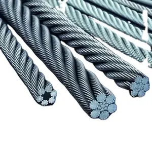 6x36 S W FC JIS G3525 En 12385 Derricking Remolque Cable de cuerda de alambre de acero de elevación 24mm 26mm 28mm 30mm