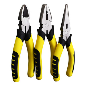Flat Jaw <b>Pliers</b> 8 Inch Chrome Vanadium Steel Industrial Wire Cutters Smooth Jaw Forged Polished Tool <b>Set</b> - Product Image 1
