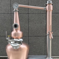 Alambic à spiritueux en cuivre 30L avec certification CE, pour brasserie artisanale, laboratoire de R&D, petite distillerie, utilisation intérieure/extérieure, anti-corrosion