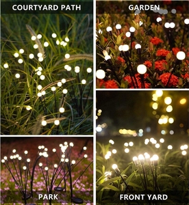 <strong>Solar</strong> Powered IP65 Pathway Decoration Landscape 6/8/10 Heads Led Swaying <strong>Firefly</strong> <strong>Light</strong> <strong>Solar</strong> Garden <strong>Light</strong> - Product Image 4