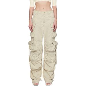 กางเกงคาร์โก้ผู้หญิงแบบซิป 100% โพลีเอสเตอร์ กระเป๋าหลายช่อง ทรงหลวม - Product Image 3