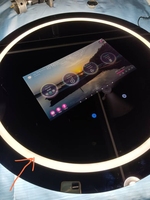 Miroir intelligent rond de 32 pouces avec lumière LED Miroir étanche de salle de bain TV à écran tactile Android de 15.6 pouces avec interrupteur à capteur