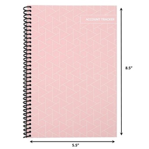 Libreta de registro de cheques y tarjetas de débito, color rosa, con espiral, para seguimiento de cuentas estándar - Product Image 4