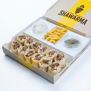 Envase de cartón corrugado biodegradable y ecológico con tapa ventilada y logotipo personalizado para patatas fritas, carne, aperitivos halal, catering, fiestas y comida para llevar - Product Image 4