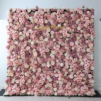 Nouvelle Tendance 2026 : Mur de Fleurs Artificielles en Rideau 5D, Roses Rouges pour Décoration de Mariage