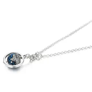 Collier terre bleue Original 925 chaînes à maillons en argent Sterling Collier colliers pour femmes bijoux femme cadeau de fête