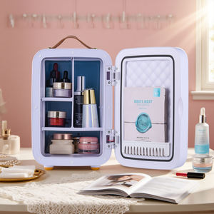 Réfrigérateur de beauté, réfrigérateur portable personnalisé pour cosmétiques, petit réfrigérateur de 8 L avec miroir et poignée - Product Image 1
