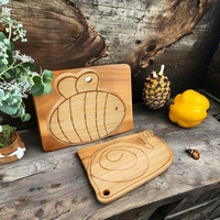 Schattig cartoon bamboe snijplank met aanpasbaar logo, babyvoedselbord, onregelmatig gevormd, keukenaccessoire voor thuis, groothandel, gemaakt van hout