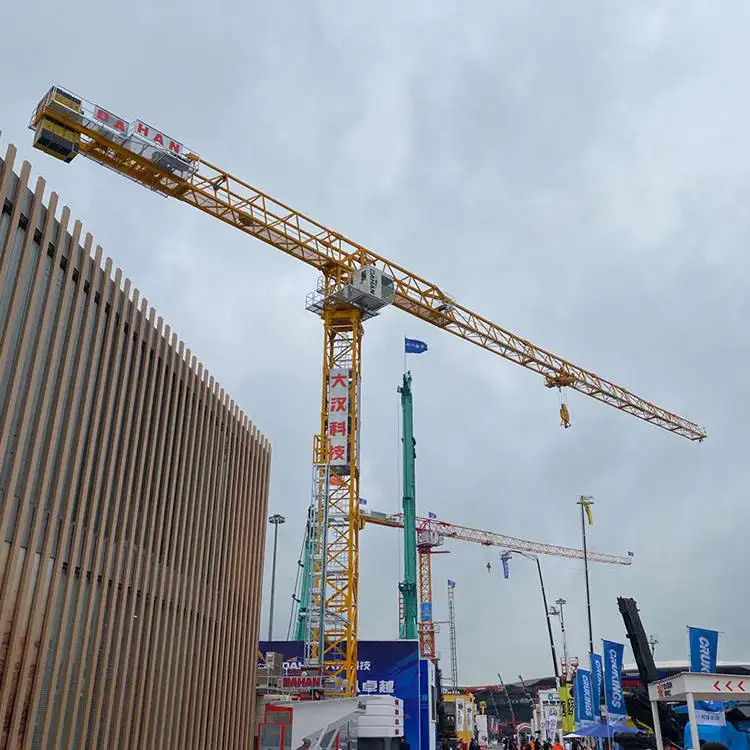 6 ton 60 jib Luffing Tower Crane derricking construction flat top tower crane for sale