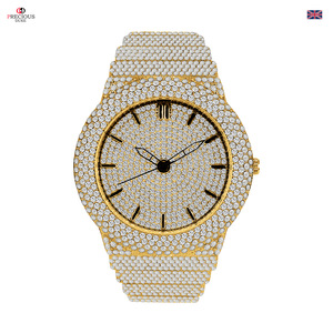 นาฬิกาหรูหราประดับเพชรโมอิสซาไนต์ VVS สไตล์ฮิปฮอปสำหรับทุกเพศ ผ่านการทดสอบเพชร นาฬิกาควอตซ์ - Product Image 3