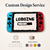 Tapis de sol floqué pour console de jeu créative, résistant à la saleté et doux, idéal pour les salles de jeux, les chambres et près du lit