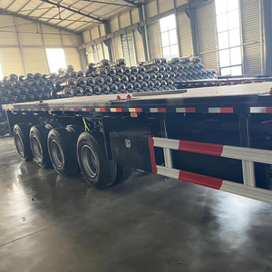 Semirremolque de Plataforma Plana de 80T y 15m, 4 Ejes, Personalizable, Duradero y Resistente al Desgaste, con Placa de Acero Reforzada - Product Image 2
