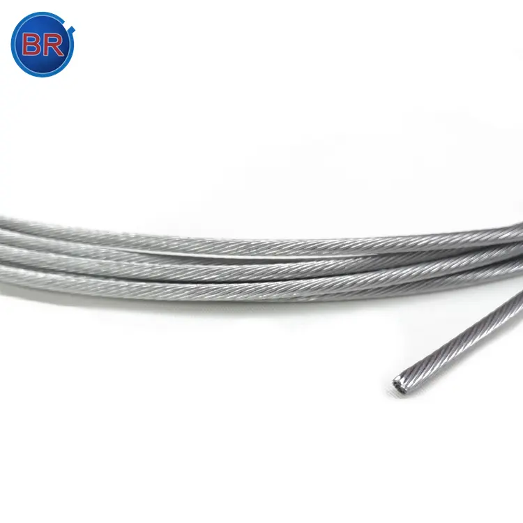 High Quality Used In Pulling Conductor Galvanized Steel Wire Rope 1*7 1*19 Steel Standard 1.5mm 2mm