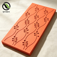 Panneau mural acoustique personnalisé QIANQIAO en PET, motif feuille de vigne ajouré, pour projets intérieurs de bureaux, hôtels, salles d'exposition, écoles, hôpitaux