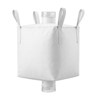 Sac vrac FIBC de haute pureté, sac tonneau, avec doublure intérieure en PE de forme bouteille et sac extérieur en PP tissé, remplissage par le haut, bec verseur, fond