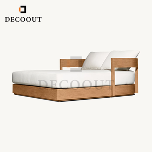 كراسي استلقاء للشمس مع سرير نهاري مزدوج Teak للشاطئ والفناء والحديقة - Product Image 5