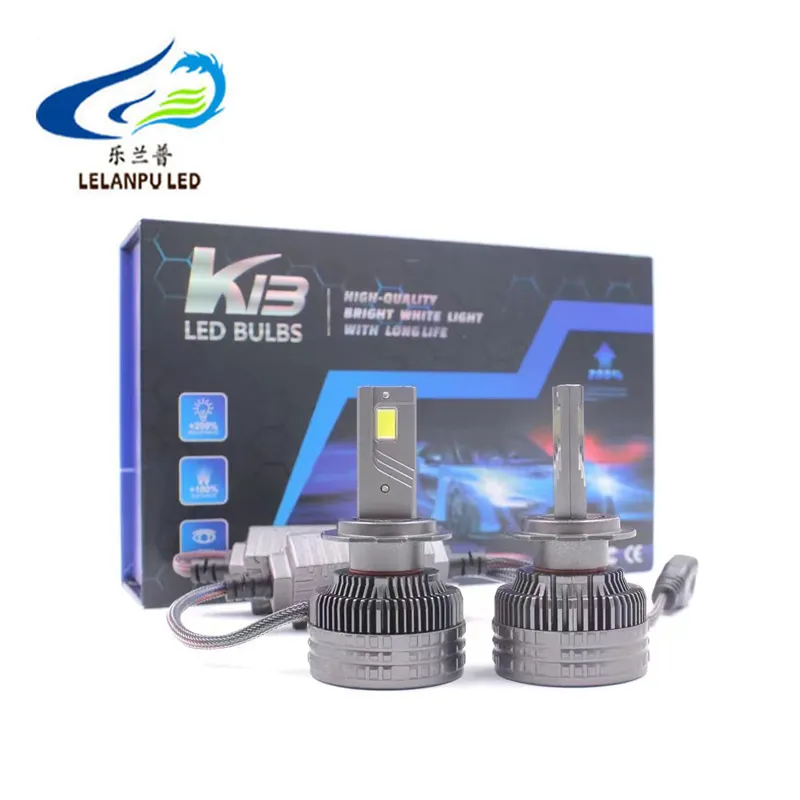 K13 مصابيح أمامية عالية الطاقة للسيارة H7 H11 Led بأضواء Led H13 رقاقة + H4 فائقة السطوع مروحة سيارة H11 لمبة ليد