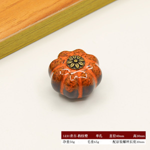 Poignées de meuble en céramique en forme de citrouille, poignées de tiroir, poignées simples pour armoires de cuisine, commodes <span class=keywords><strong>et</strong></span> penderies - Product Image 5
