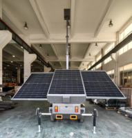 Mobiler Überwachungs anhänger Solar CCTV Tower mit Sicherheits-PTZ-Kamera überwachungs systemen für die Baustelle von Parkplätzen