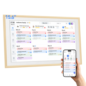 สำหรับปฏิทินดิจิตอล 15.6 นิ้ว ตารางงานอิเล็กทรอนิกส์สำหรับครอบครัว สมาร์ทแพลนเนอร์รายสัปดาห์/<span class=keywords><strong>ราย</strong></span><span class=keywords><strong>เดือน</strong></span> 1920x1080P หน้าจอสัมผัส IPS MP4 - Product Image 1