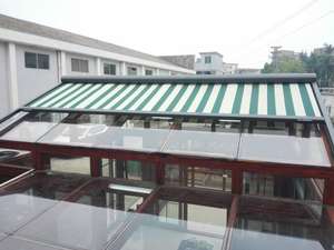 Oasis-toldo retráctil de aluminio con Control remoto para el hogar, toldo de tela de tragaluz, para uso residencial, Sala solar y ventanas - Product Image 2