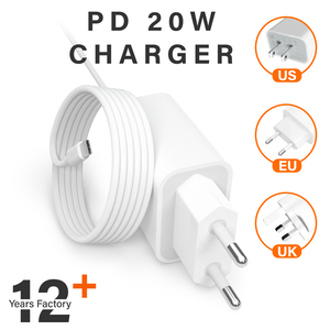 <span class=keywords><strong>Caricatore</strong></span> da Muro GaN Type-C PD 20W a Ricarica Rapida con Certificazioni CE FCC, Spina UK/US/EU/AU per <span class=keywords><strong>iPhone</strong></span> - Product Image 2