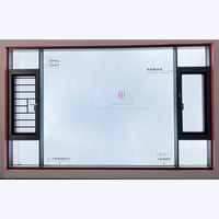 Ventana Abatible de Aluminio con Ahorro de Energía, Apertura Exterior, 6060-T66, 1.8mm, PA66, Rotura Térmica, Vidrio Low-E, Insonorizada, para Casa o Villa