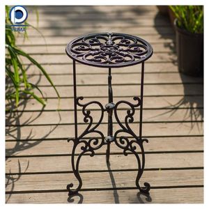Soporte de Flores de Hierro Forjado para Balcón <span class=keywords><strong>Prima</strong></span> y Cesta de Flores Negra o Blanca, Soporte de Flores para Decoración de Bodas - Product Image 2