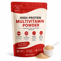 Poudre nutritionnelle pour animaux de compagnie en vrac, riche en protéines, soutien musculaire, booster d'énergie avec taurine et enzymes digestives pour toutes les étapes de vie, 500g