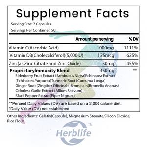 Cápsulas de Apoyo Inmunológico OEM ODM con Zinc, Vitamina C, Vitamina D3, Ricas en Nutrientes, Veganas, Sin OMG, Sin Gluten - Product Image 2