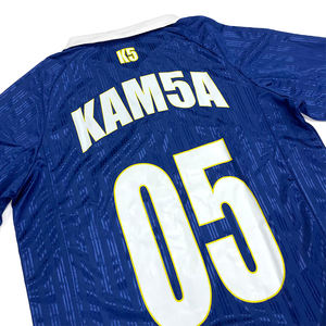 Camiseta de fútbol con cuello en V retro personalizada, camiseta de fútbol deportiva de gran tamaño transpirable con impresión por sublimación - Product Image 5