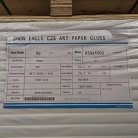 Papier d'art Chen Ming C2S de haute qualité en gros, papier spécial couché brillant d'un côté pour usage chimique, 100 % pâte de bois, haute densité (GSM)