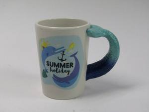 Tasse sirène 3D personnalisée avec logo personnalisé d'usine Tasse à <span class=keywords><strong>café</strong></span> en céramique 17oz avec poignée de princesse Cartoon Souvenirs d'été - Product Image 5