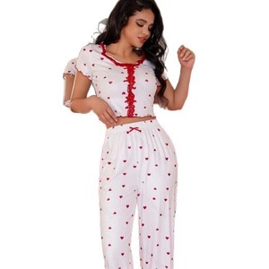 Pyjama côtelé à imprimé cœur 2025 - Product Image 3