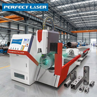 Machine de découpe laser à fibre CNC de type portique Perfect Laser, haute précision, pour tubes métalliques, avec intelligence artificielle, pour tubes en acier ronds/carrés