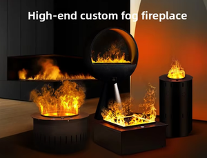Cheminée électrique domestique personnalisée en métal, foyer simulé, bassin de flamme artificielle, décoration à effet de flamme, chauffage atomisé 3D - Product Image 3
