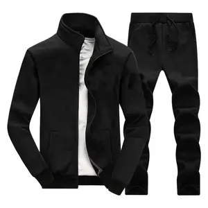 Oem print logo luxury breathable outdoor sportswear blank mens tracksuit set