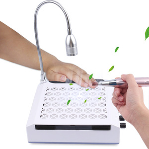Aspirateur à ongles 4-en-1 80W avec polisseuse, lampe d'éclairage, forte aspiration, perceuse à ongles, collecteur de poussière et repose-bras - Product Image 4
